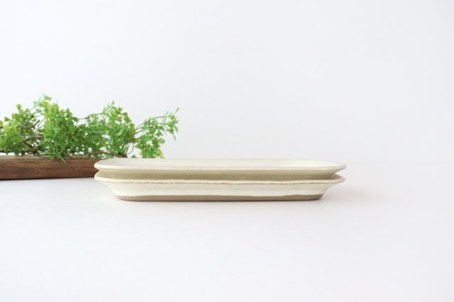 Square plate L ivory pottery Sucre Hasami ware