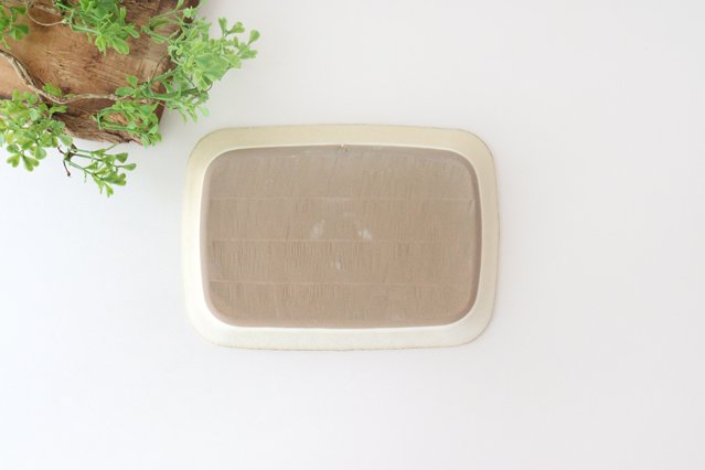 Square plate L ivory pottery Sucre Hasami ware