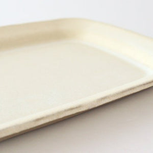 Square plate L ivory pottery Sucre Hasami ware-Detail8