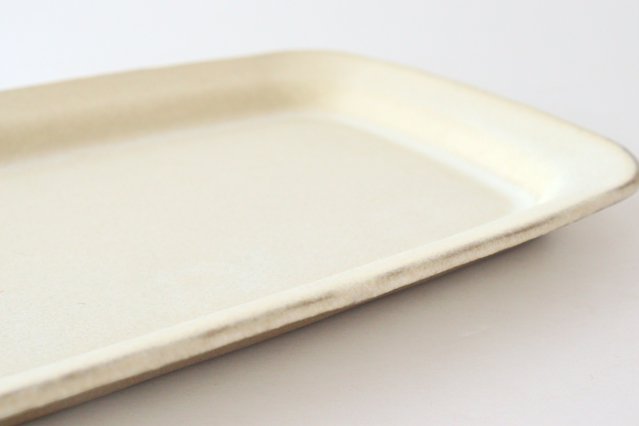 Square plate L ivory pottery Sucre Hasami ware