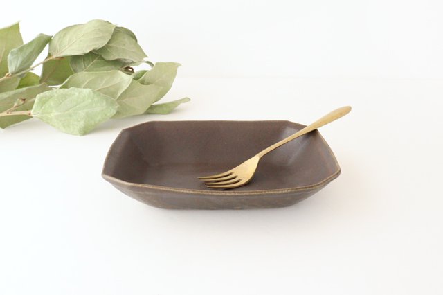 Furutani Seitosho Rust Glaze Octagonal Deep Bowl Small | Serving Bowl-TOP