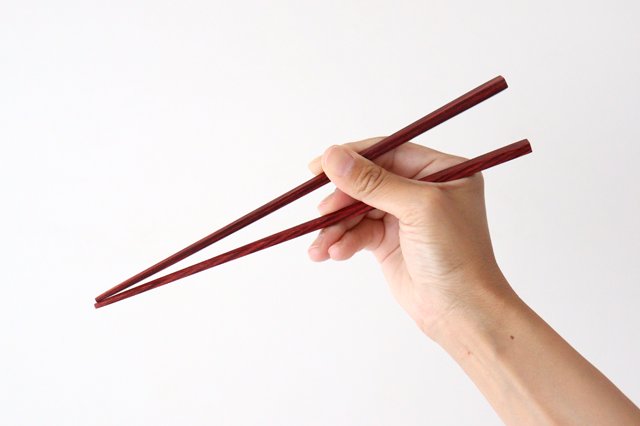 Pentagonal Chopsticks Vermilion 23.0cm /9.05in
