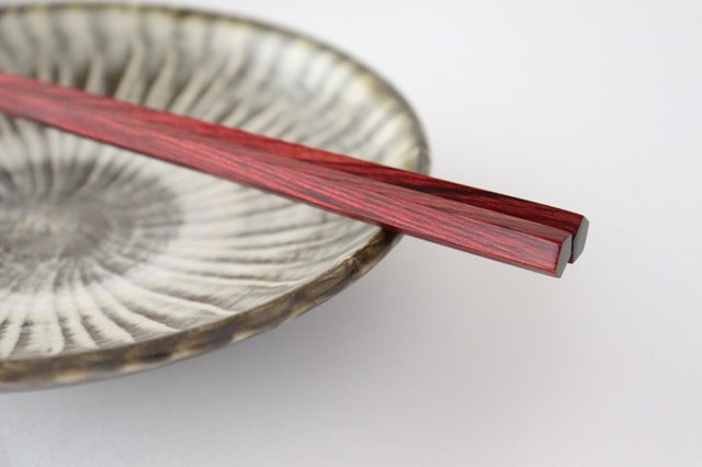 Pentagonal Chopsticks Vermilion 23.0cm /9.05in