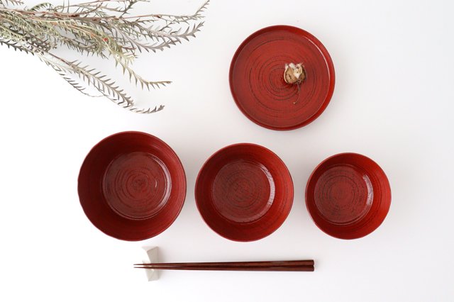 Ishikawa SHIPPOHDO Lacquerware Bowl Set Negoro | Serving Bowl