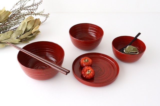 Ishikawa SHIPPOHDO Lacquerware Bowl Set Negoro | Serving Bowl