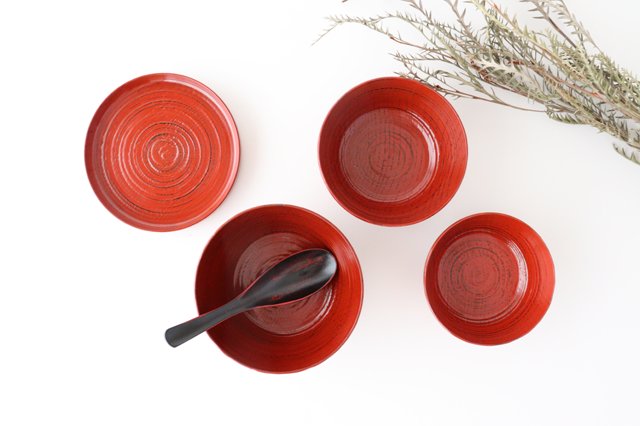 Ishikawa SHIPPOHDO Lacquerware Bowl Set Negoro | Serving Bowl