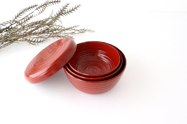 Ishikawa SHIPPOHDO Lacquerware Bowl Set Negoro | Serving Bowl