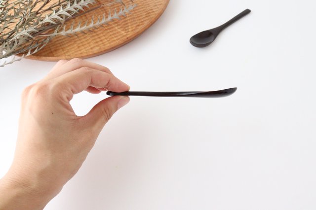 Ishikawa Shippohdo Lacquerware Coffee Spoon Black