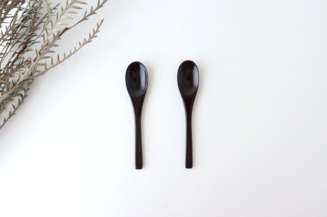 Ishikawa Shippohdo Lacquerware Coffee Spoon Black