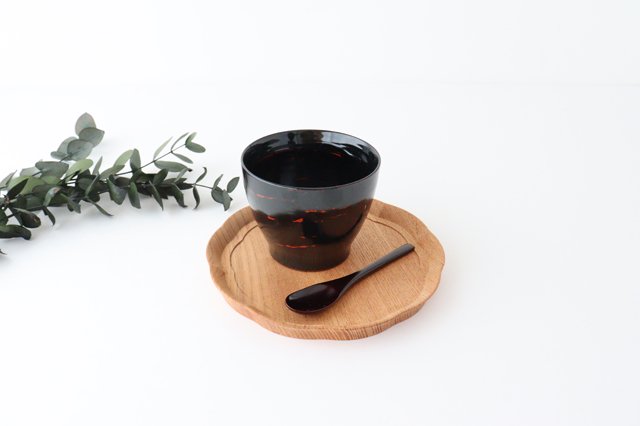 Ishikawa Shippohdo Lacquerware Coffee Spoon Black