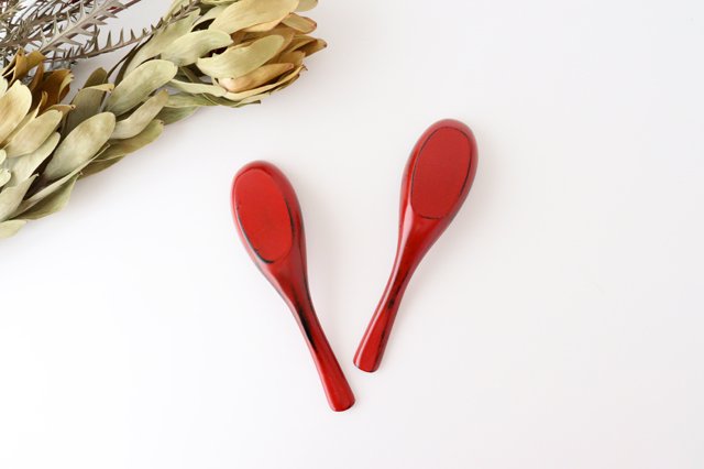 Ishikawa Shippohdo Lacquerware Ramen Spoon Negoro