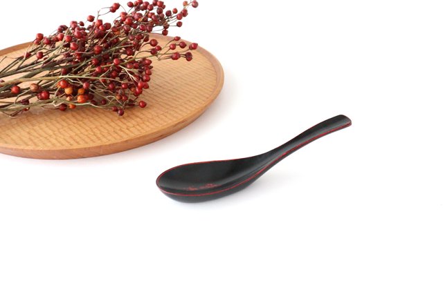 Ishikawa Shippohdo Lacquerware Ramen Spoon Akebono