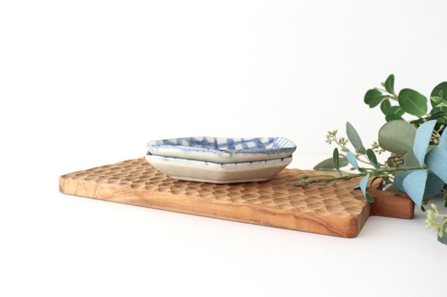 Hexagonal Medium Bowl Semi-porcelain Check | Kobachi Arita Ware