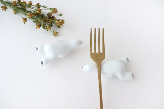 Chopstick Rest Polar Bear | Hashioki Arita Ware