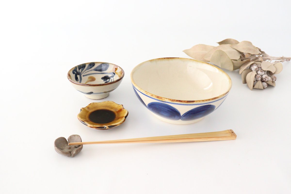 Flat Bowl Round-row Indigo | Serving Bowl Hasami Ware-Detail3