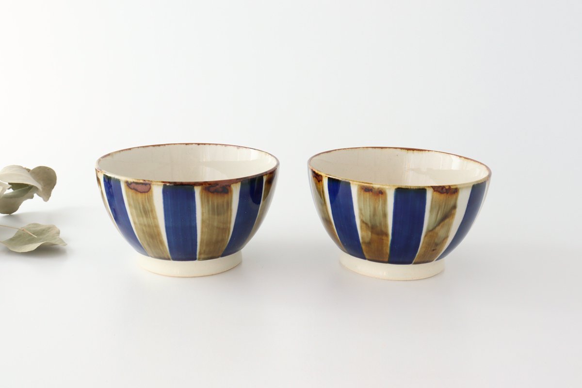 Bicolor Stripe Donburi Bowl | Hasami Ware