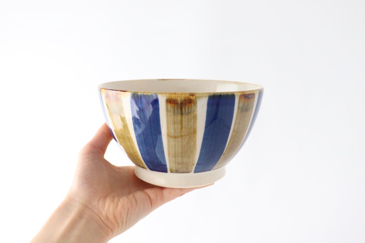 Bicolor Stripe Donburi Bowl | Hasami Ware