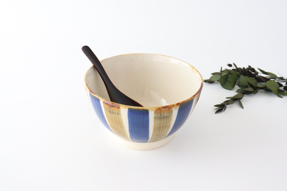 Bicolor Stripe Donburi Bowl | Hasami Ware