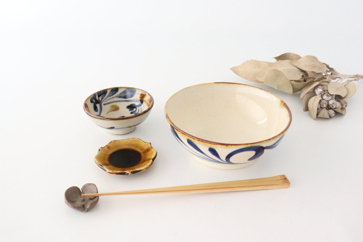 Flat Bowl Arabesque Indigo | Serving Bowl Hasami Ware