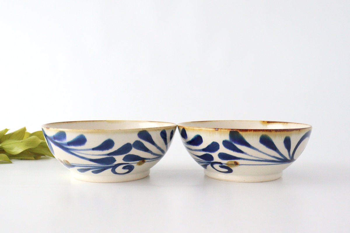 Flat Bowl Arabesque Indigo | Serving Bowl Hasami Ware
