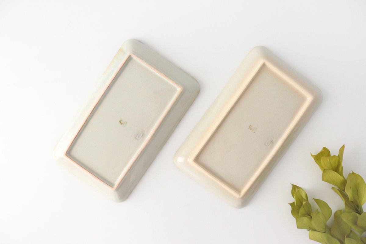 Rectangle Plate Two-color Stripes | Sushi Plate Hasami Ware-Detail4