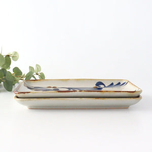 Rectangle Plate Arabesque Indigo | Sushi Plate Hasami Ware-Detail5
