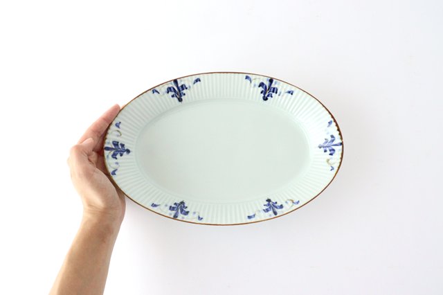 Koyo Kiln LEAVES Oval Plate Shinogi L | Arita Ware