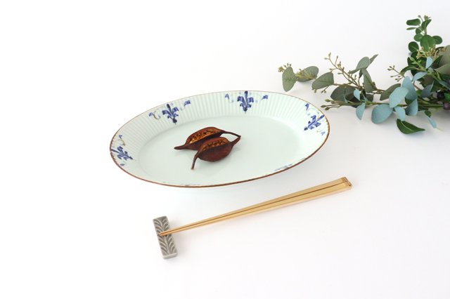 Koyo Kiln LEAVES Oval Plate Shinogi L | Arita Ware