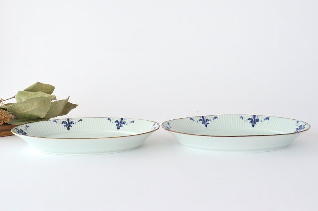 Koyo Kiln LEAVES Oval Plate Shinogi L | Arita Ware