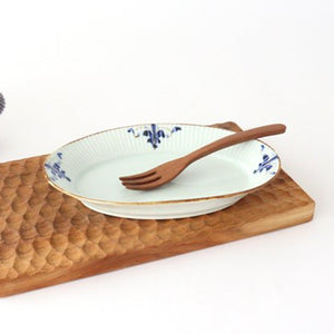 Koyo Kiln LEAVES Oval Plate Shinogi M | Arita Ware-TOP