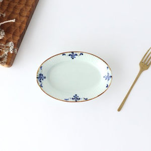 Koyo Kiln LEAVES Small Oval Plate Shinogi S | Arita Ware-TOP