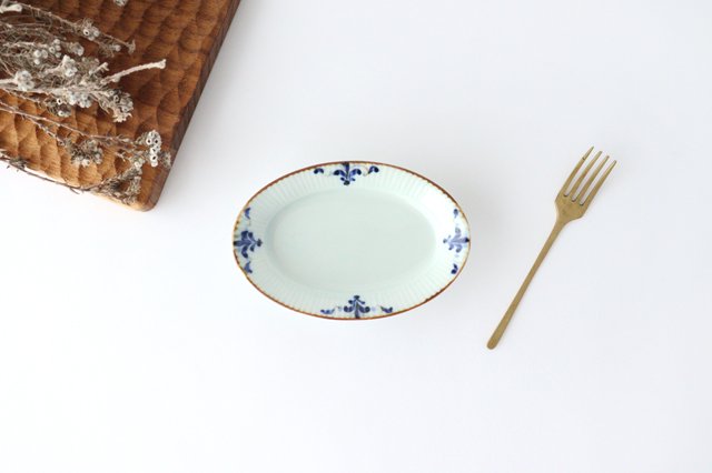 Koyo Kiln LEAVES Small Oval Plate Shinogi S | Arita Ware-TOP