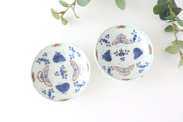 Round Sauce Plate Flower and Butterfly 10.5cm/4.1in | Arita Ware