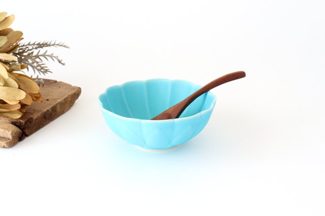 Lotus-shaped Small Bowl Turkish Blue | Kobachi Hasami Ware