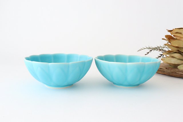 Lotus-shaped Small Bowl Turkish Blue | Kobachi Hasami Ware