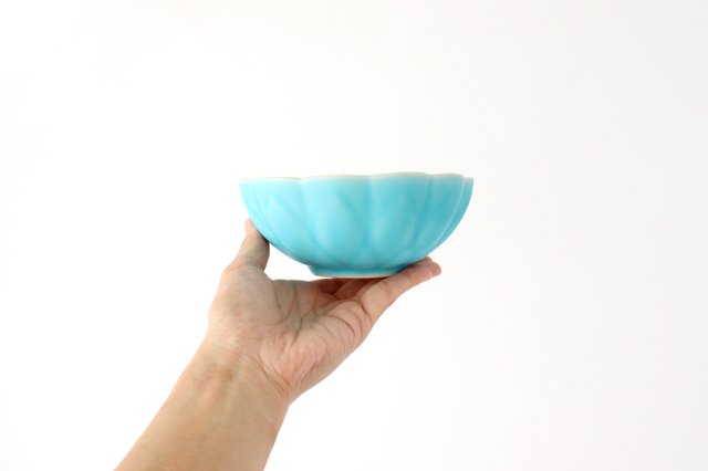 Lotus-shaped Small Bowl Turkish Blue | Kobachi Hasami Ware