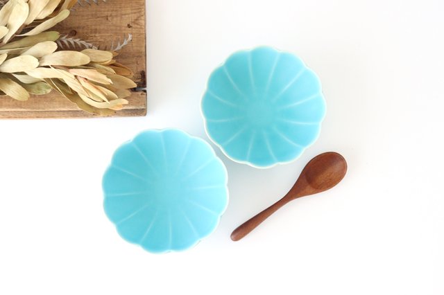 Lotus-shaped Small Bowl Turkish Blue | Kobachi Hasami Ware