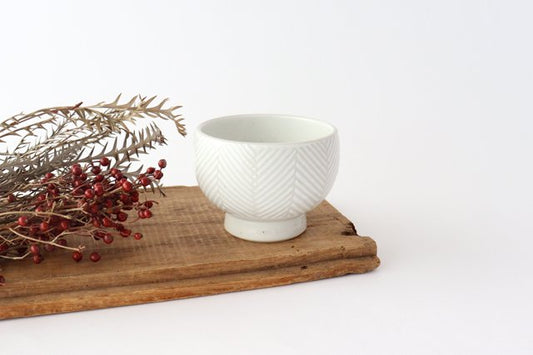 ORIME Small Bowl Herringbone White | Hasami Ware-TOP