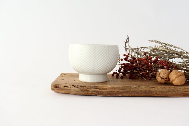 ORIME Small Bowl Herringbone White | Hasami Ware
