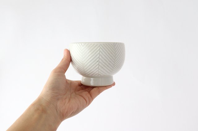 ORIME Small Bowl Herringbone White | Hasami Ware