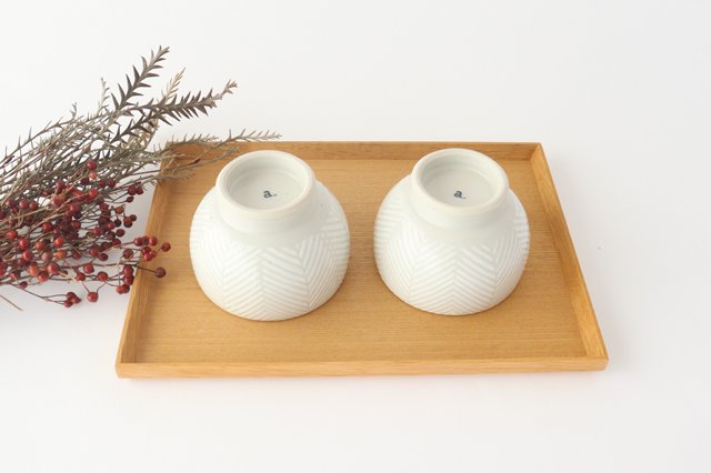 ORIME Small Bowl Herringbone White | Hasami Ware