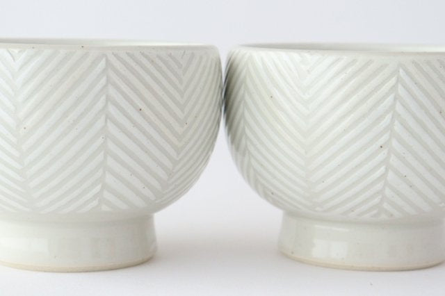 ORIME Small Bowl Herringbone White | Hasami Ware
