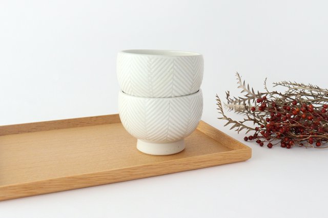 ORIME Small Bowl Herringbone White | Hasami Ware