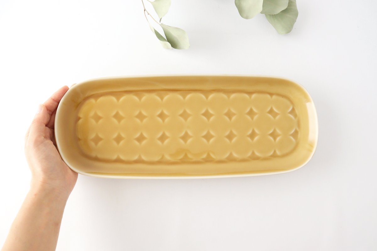 Long plate camel porcelain rondo Hasami ware