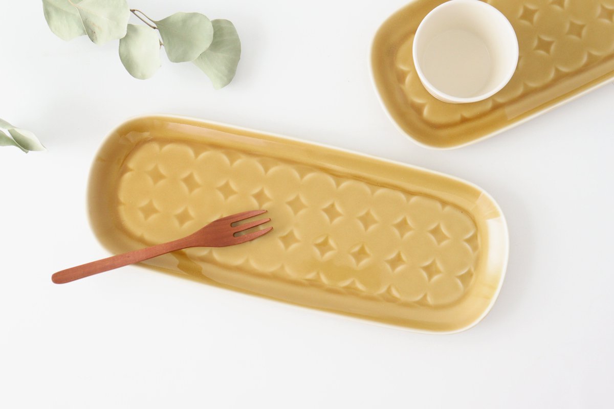 Long plate camel porcelain rondo Hasami ware