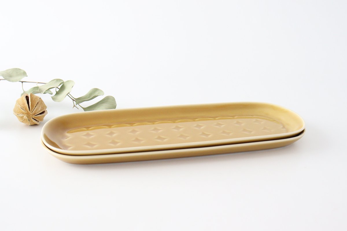 Long plate camel porcelain rondo Hasami ware