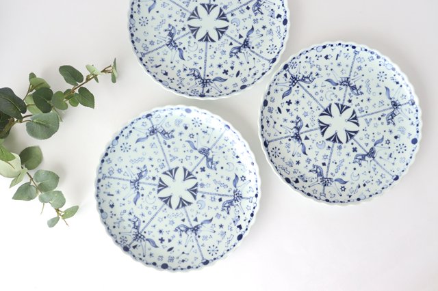 Plate large merry-go-round porcelain Hasami ware