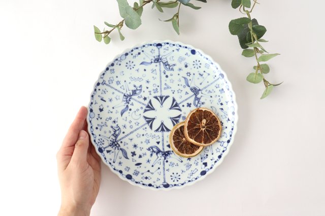 Plate large merry-go-round porcelain Hasami ware