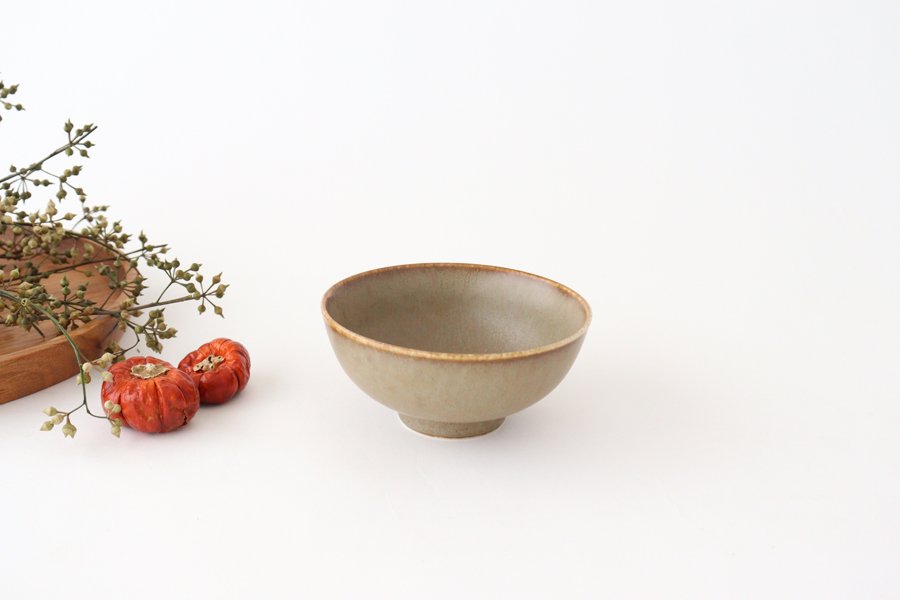 Arco Rice Bowl Silver Brown | Mino Ware