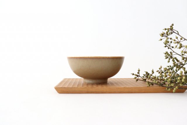 Arco Rice Bowl Silver Brown | Mino Ware